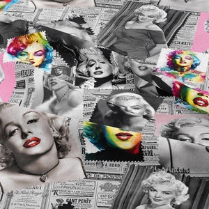 Tessuto stampato con stampa di giornale al metro, tessuto per tappezzeria di mobili per la casa di Hollywood