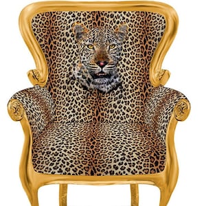Custom Size Leopard Pattern ,Panel,Pano  Upholstery Fabric