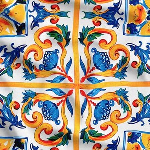 Majolika-Musterstoff: Polsterdekor, Stuhl-Sofa-Material