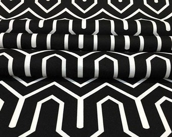 Black White Fabric,Modern Geometric Fabric by the Meter,Ikat Fabric Decor Tapestry Furniture Chair Sofa Upholstery Fabric