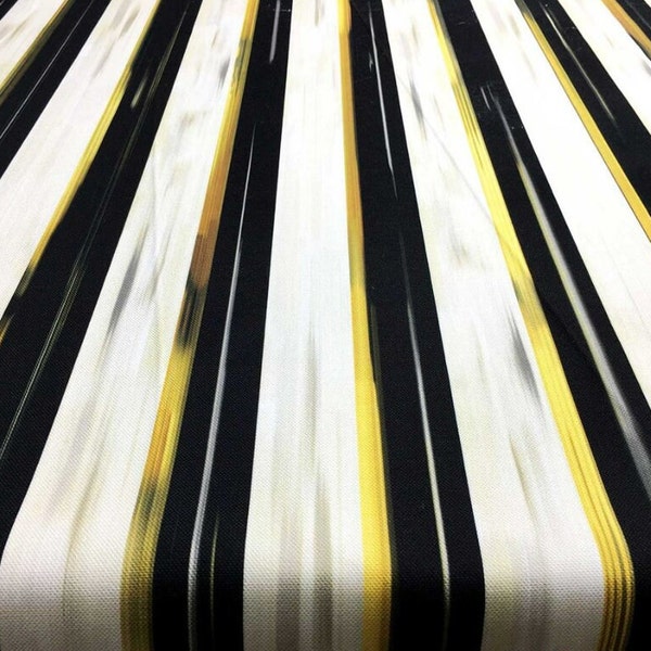 Black and White Striped Furniture Fabric Etsy UK