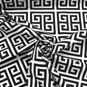 Ancient Greek Sytle Fabric by the Meter, Geometric Fabric Decor Furniture Chair Sofa Upholstery Fabric