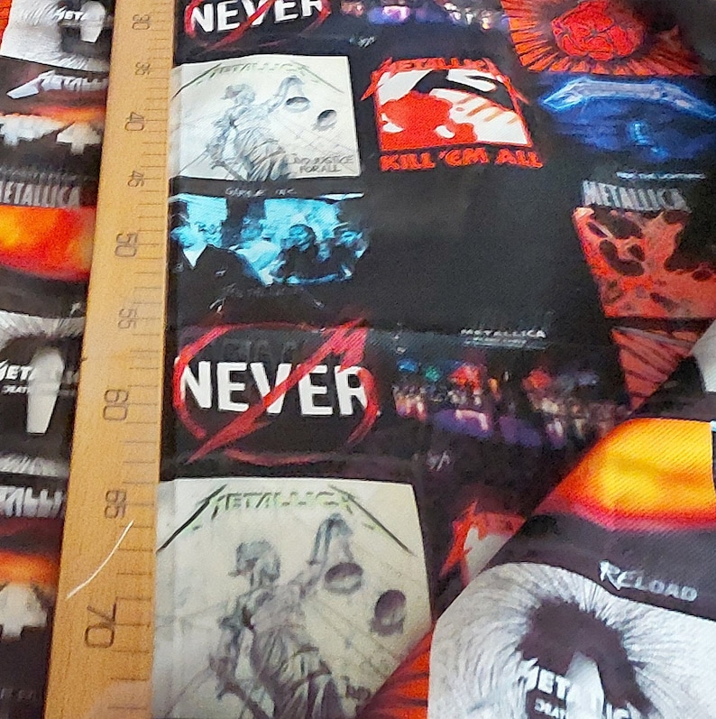 Metallica Album Covers Fabric by the Meter,Music,Rock Groups Home Decor Furniture Chair Sofa Upholstery Fabric image 5