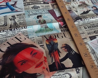 Vogue Vintage Zeitschriftenumschläge Musterstoff am laufenden Meter, Heimdekoration, Möbel, Stuhl, Sofa, Polsterstoff-2