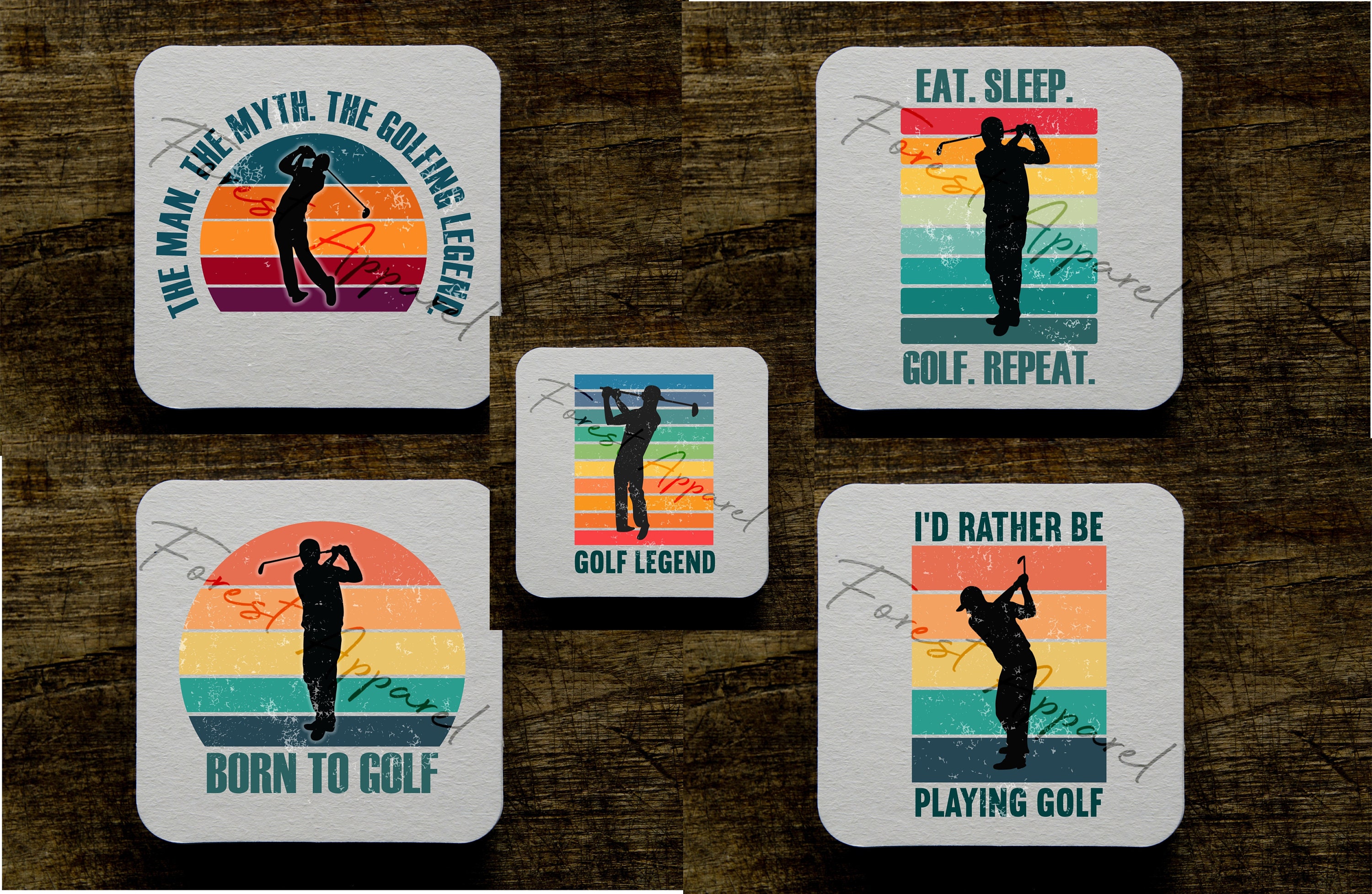 Custom Coaster, Golfing, Gifts for Him, Gifts for Her, Fathers Day