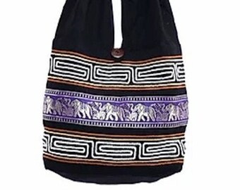 Bohotusk Cotton Thai Elephant Hobo Shoulder Bag 3 Colours Available