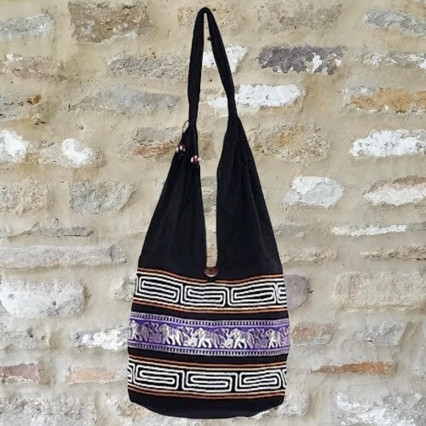 Bohotusk Cotton Thai Elephant Hobo Shoulder Bag 3 Colours Available