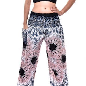 Bohotusk Ink Splash Print Harem Pants 3 Sizes from 20-52 Inch Waist ...