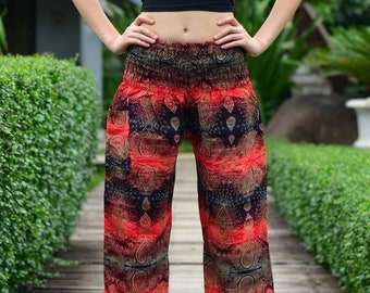 Bohotusk Teardrop Harem Pants S/M to L/XL Hand Made in Thailand Stock In UK Donation to  Elephants with Every Sale