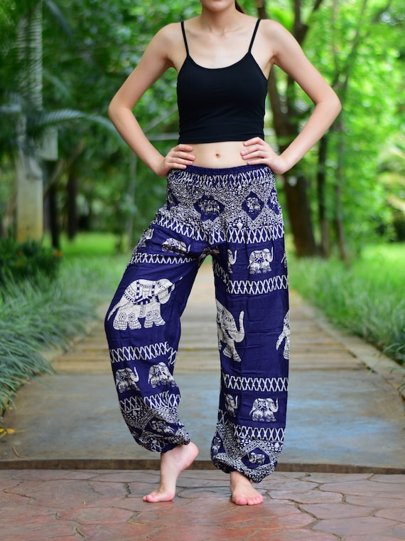 Buy Bohotusk Elephant Bull Print Womens Harem Pants 3 Sizes from