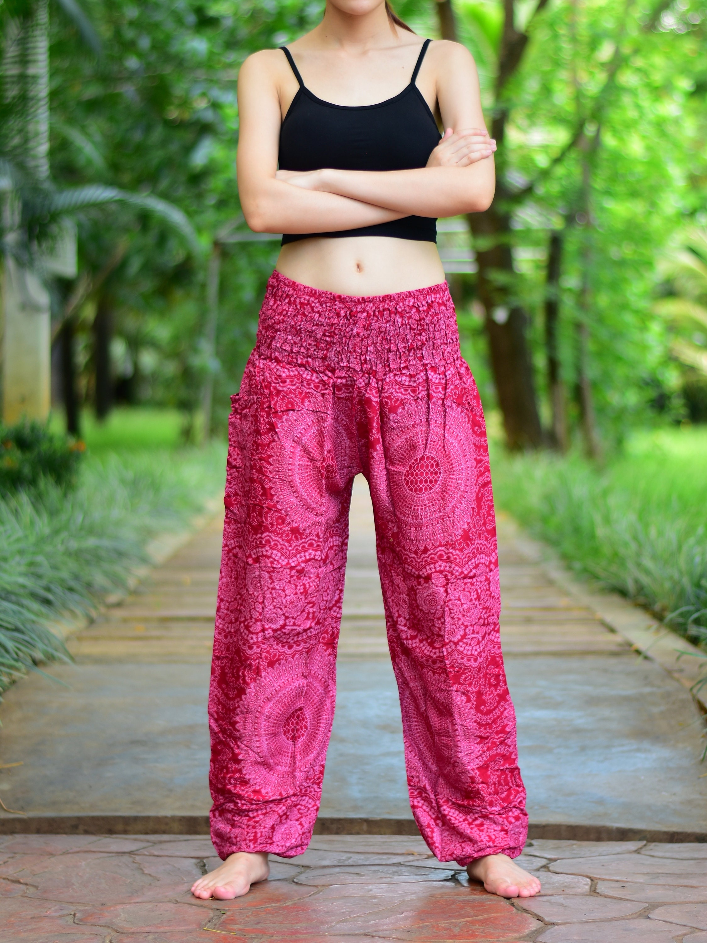 Bohotusk Night Glow Print Womens Harem Pants 3 Sizes from - Etsy