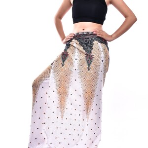 Pareo Lungo Bohotusk In Viscosa Con Stampa Batik - Stile Boho Per Il Mare - Copricostume 150 X 110 Cm