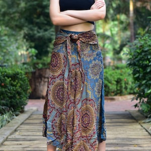 Boho Floral Maxi Skirt: 2-in-1 Strapless Dress, Festival Wear