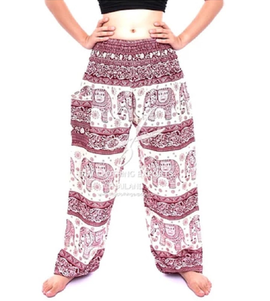 Bohotusk Elephant Herd Print Womens Harem Pants 3 Sizes from - Etsy UK