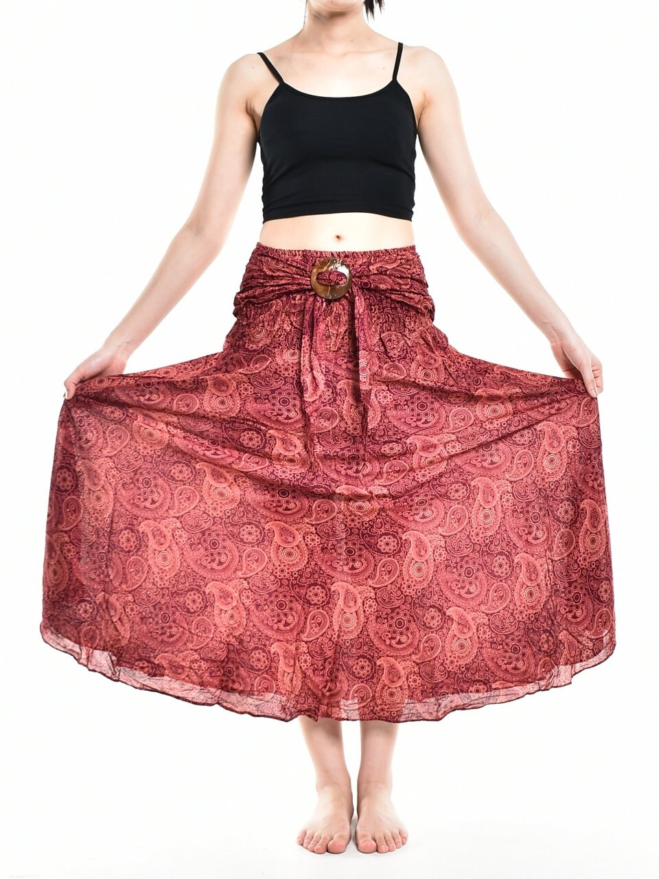 Long Skirt / Boho Skirt / Maxi Skirt / Bright Pink Skirt / Full