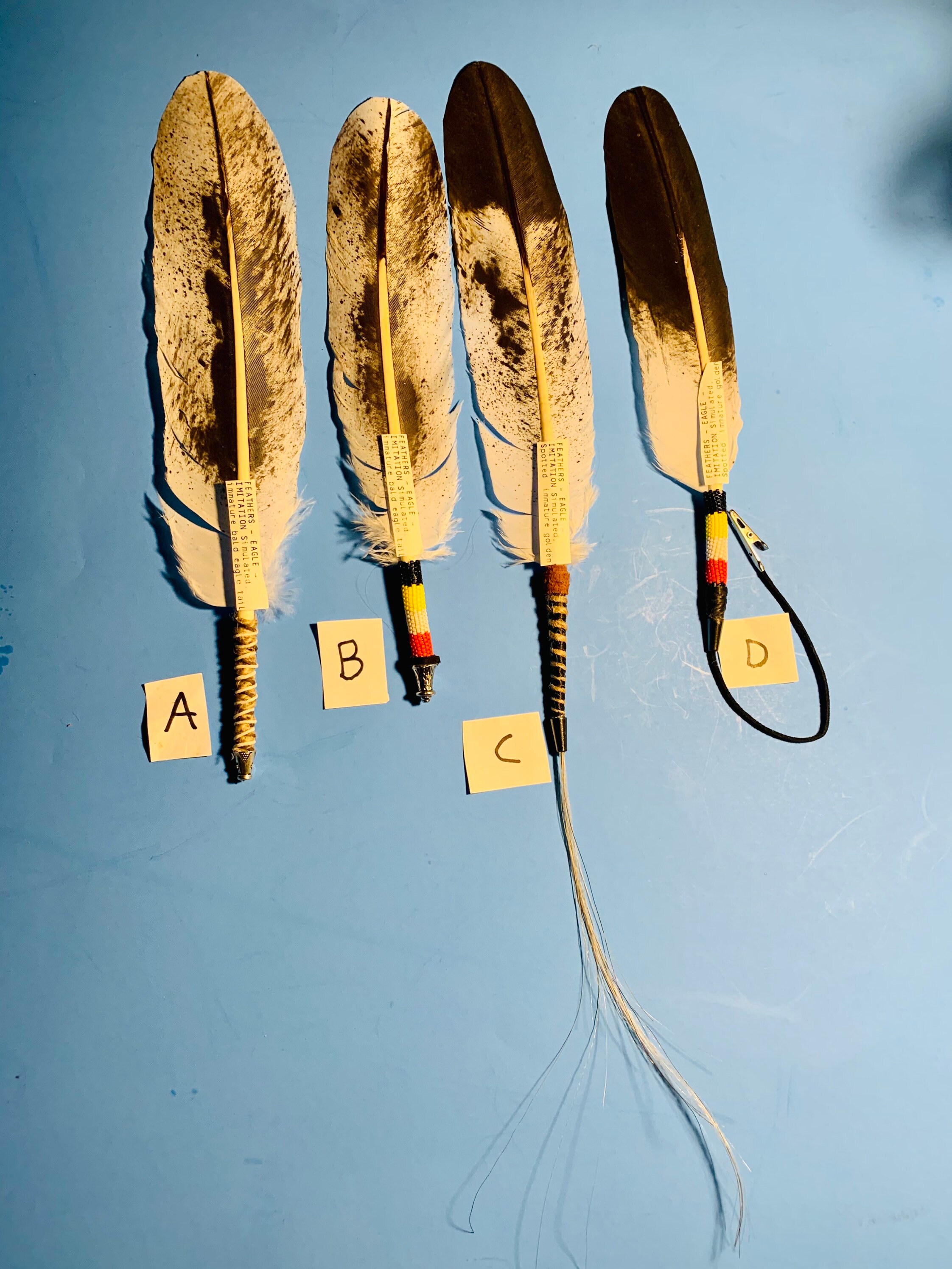 Hand Painted Eagle Smudging Feathers | Etsy