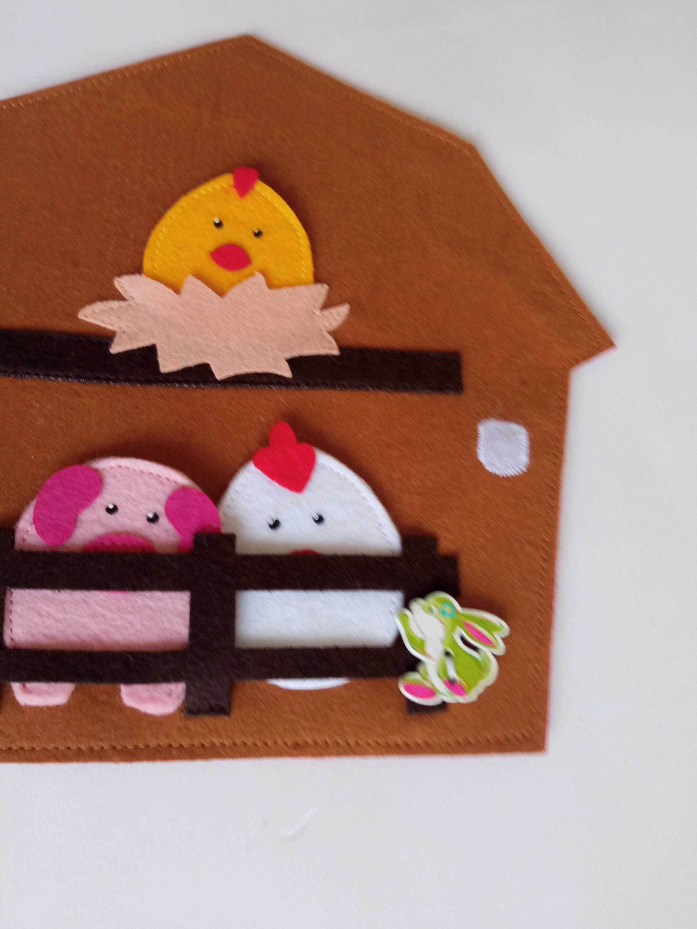 Felt Farm Animal Finger Puppets With Barn – Montessori Toy Set - Etsy