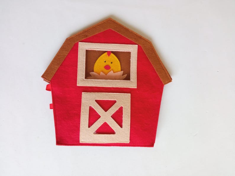 Felt Farm Animal Finger Puppets With Barn – Montessori Toy Set - Etsy
