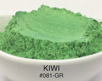 10g en 20g "Kiwi" Mica-pigment kleur (10g en 20g in plastic potje) van "Just Paint"