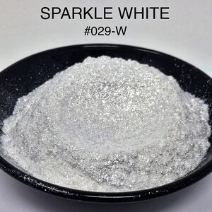 10g en 20g Sparkle White Mica-pigment kleur 10g en 20g in plastic potje van Just Paint afbeelding 1