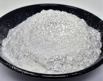 10g et 20g de pigment mica "Sparkle White" (10g et 20g dans un pot en plastique) de "Just Paint"