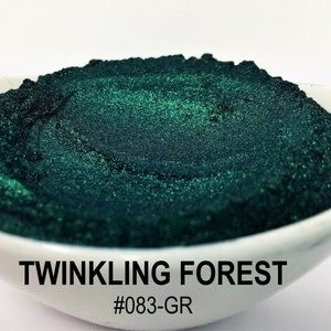 10g and 20g "Twinkling Forest" Mica Pigment Color (10g and 20g in Jars) from "Just Paint"