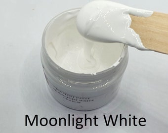 50g "'MOONLIGHT WHITE" Matte Epoxy Resin Pigment Paste kleur (50g in plastic potje) van "Just Paint"