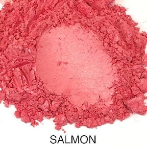 10g and 20g "Salmon" Mica Pigment Color (10g and 20g in Jars) from "Just Paint"