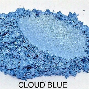 10g and 20g "Cloud Blue" Mica Pigment Color (10g and 20g in Jars) from "Just Paint"