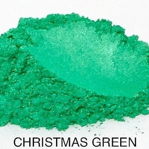 10g and 20g "Christmas Green" Mica Pigment Color (10g and 20g in Jars) from "Just Paint"