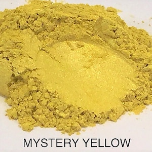 10g and 20g "Mystery Yellow" Mica Pigment Color (10g and 20g in Jars) from "Just Paint"