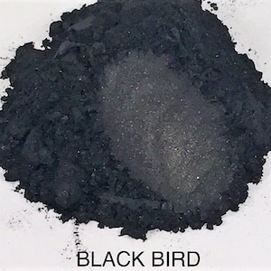 10g and 20g "Black Bird" Mica Pigment Color (10g and 20g in jars) from "Just Paint"