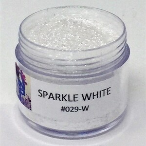 10g en 20g Sparkle White Mica-pigment kleur 10g en 20g in plastic potje van Just Paint afbeelding 2