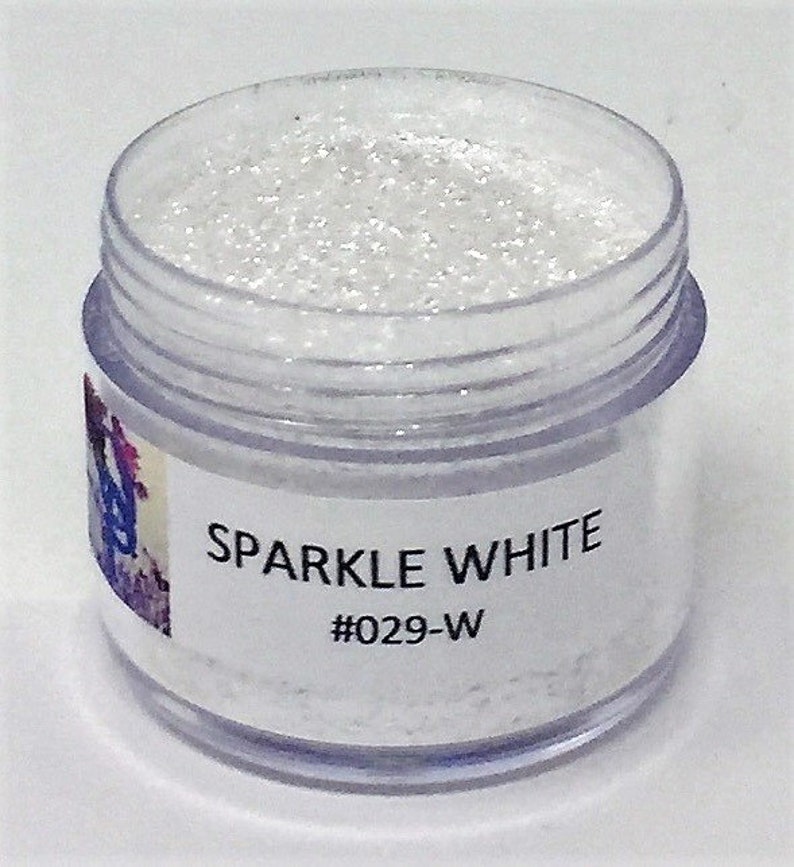 10g en 20g Sparkle White Mica-pigment kleur 10g en 20g in plastic potje van Just Paint afbeelding 2