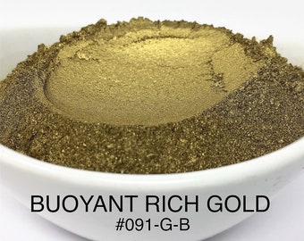 10g en 20g "Buoyant Rich Gold" Mica-pigment kleur (10g en 20g in plastic potje) van "Just Paint"