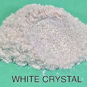 10g and 20g "Crystal White" Mica Pigment Color (10g and 20g in Jars) from "Just Paint"