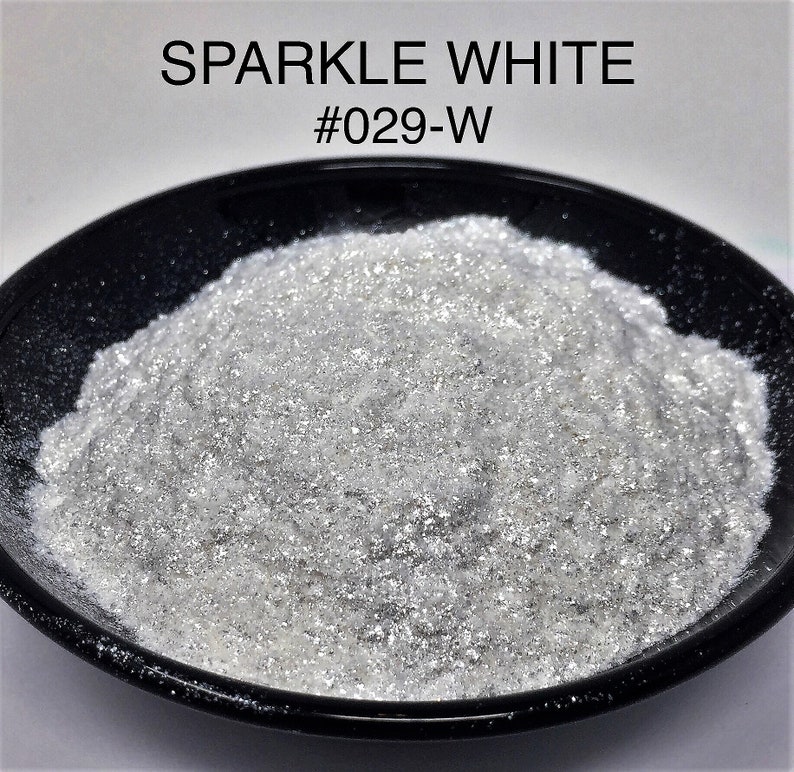 10g en 20g Sparkle White Mica-pigment kleur 10g en 20g in plastic potje van Just Paint afbeelding 3