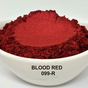 10g and 20g "Blood Red" Mica pigment color (10g and 20g in plastic jar) from "Just Paint"