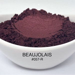 「ジャストペイント」の「ボジョレー」マイカ顔料カラー 10g と 20g (プラスチック瓶入り 10g と 20g)