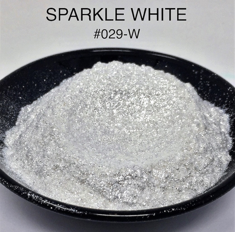 10g en 20g Sparkle White Mica-pigment kleur 10g en 20g in plastic potje van Just Paint afbeelding 1