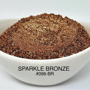 「ジャストペイント」の「スパークルブロンズ」マイカ顔料カラー 10g と 20g (プラスチック瓶入り 10g と 20g)