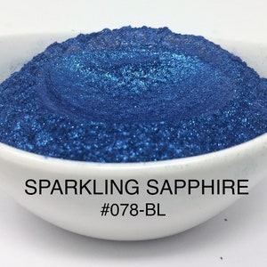 10g and 20g "Sparkling Sapphire" Mica Pigment Color (10g and 20g in Jars) from "Just Paint"