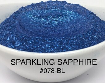 10g en 20g "Sparkling Sapphire" Mica-pigment kleur (10g en 20g in plastic potje) van "Just Paint"