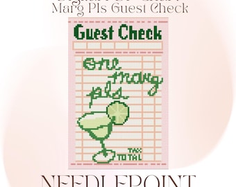 Margarita Guest Check 13 Mesh Digital Needlepoint Chart PDF