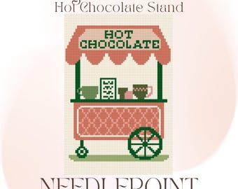 Hot Chocolate Stand 18 Mesh Digital Needlepoint Chart PDF