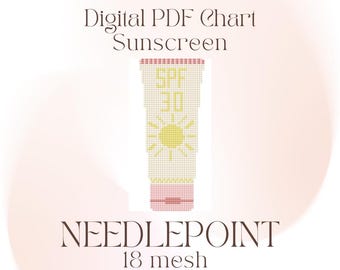 Sunscreen Digital Needlepoint Chart PDF