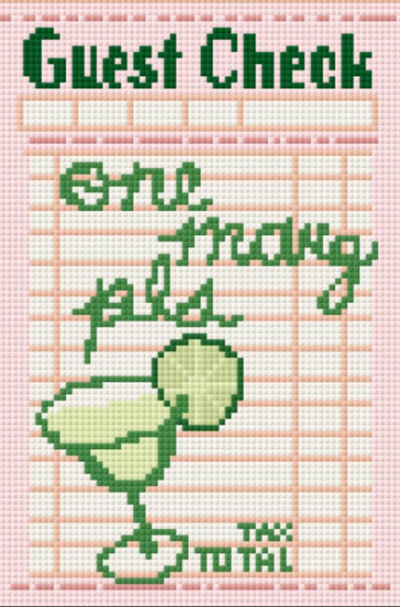 Margarita Guest Check 13 Mesh Digital Needlepoint Chart PDF image 2