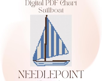 Sailboat Digital Needlepoint Chart PDF