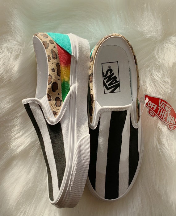 painted vans slip ons