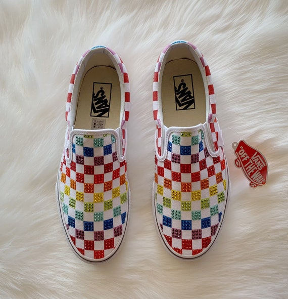 rainbow custom vans